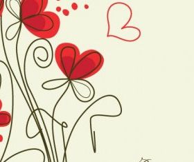 fashion handpainted flowers 3 vector