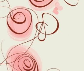 fashion handpainted flowers 5 vector