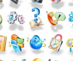 Cute Icons vector