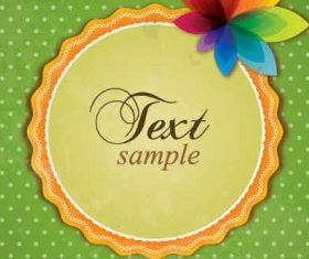 Colorful Retro Card Graphic Illustration vector