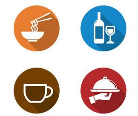 Food Flat Icons creative vector