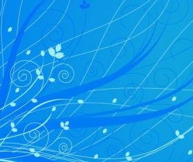 Floral Blue Abstract Graphic vectors graphic