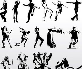 Dancing Silhouettes vector