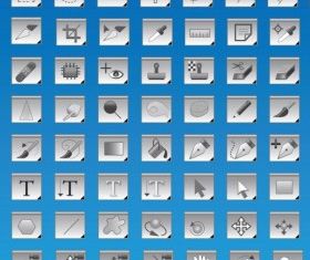 Photoshop Tools Icons vector