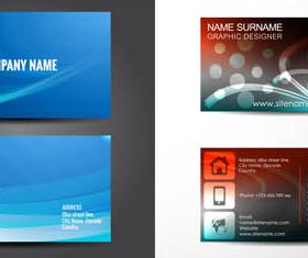 Business Cards Set 8 shiny vector