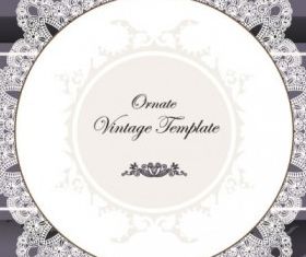 classic label pattern 03 design vector