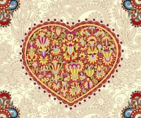 heartshaped valentines card 05 vector