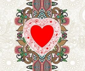 heartshaped valentines card 03 vectors