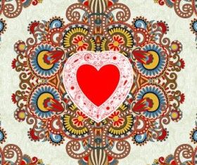 heartshaped valentines card 01 vector