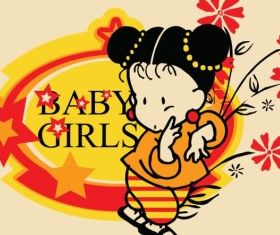 Baby Girl vector graphics