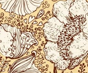 hand-painted flowers background 12 vector