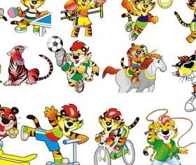 cartoon tiger vector