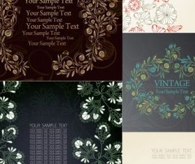 handpainted flowers background vector