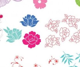 flowers leaves vector