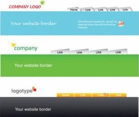 web site header template vector