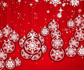 Christmas Balls Snowflake Background vector