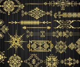 gold pattern 04 vector graphic