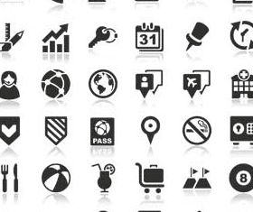 Black Business Icons 4 design vectors