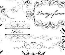 Floral Ornament Elements Mix 17 vector graphics