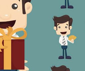 Cartoon Business People 3 set vector