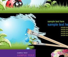 brushes and graffiti vector design