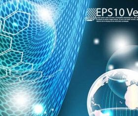 Global Technology background vector design