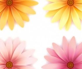beautiful small flowers 3 vectors
