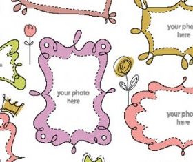 cartoon cute lace 01 vector