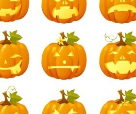 halloween pumpkin head vector