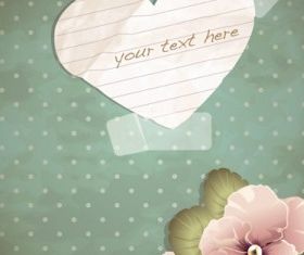 Retro floral background vector