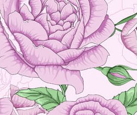 Backgrounds with Flowers Set vector design