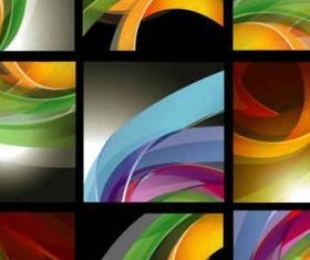 dynamic ribbon background shiny vector