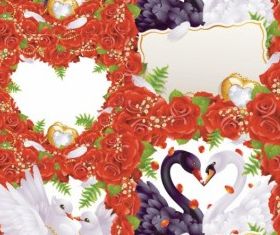 wedding greeting card vector