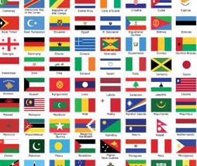 Icons with Flags Set vector