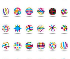 Abstract Shiny Logotypes 2 vector