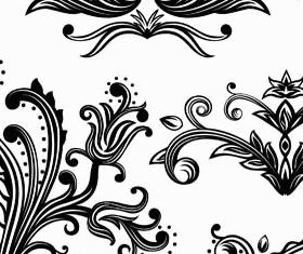 Floral Ornament Elements Mix 16 vector