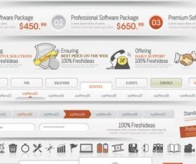 sophisticated web design elements 02 vectors graphics