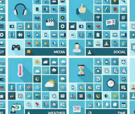 Flat Icons graphic 4 vector