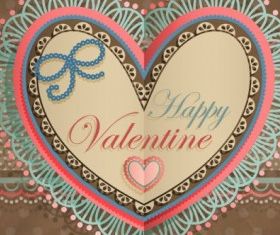 valentines day heartshaped tag 04 vector