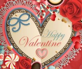 valentines day heartshaped tag 03 vector