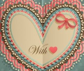 valentines day heartshaped tag 02 vector