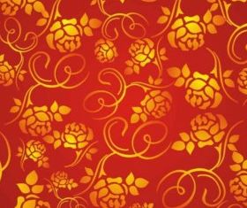 wealth rose pattern background design vector
