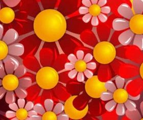 Beautiful red flower background vector
