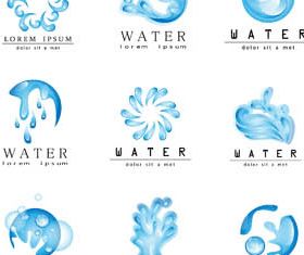 Water Splash Logotypes vector set