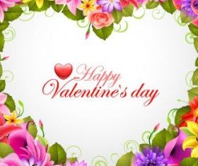 valentines day flowers background 04 vectors