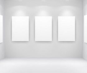 exhibition gallery template 2 vector