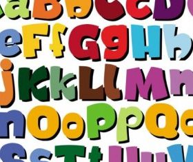 cartoon pop letters vector