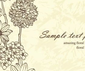 beauty flower background 04 set vector