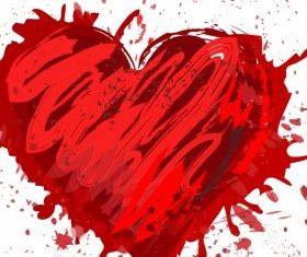 Abstract grunge heart shape Illustration vector