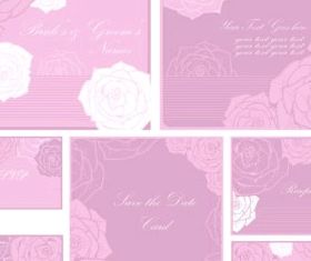 beautiful pattern card 04 set vector